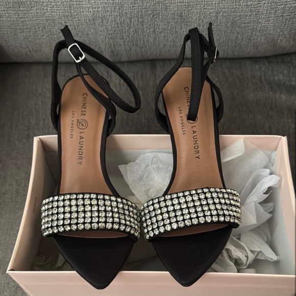 Chinese Laundry Black Justine Fab-Stone NWT High Heel - Picture 2 of 4